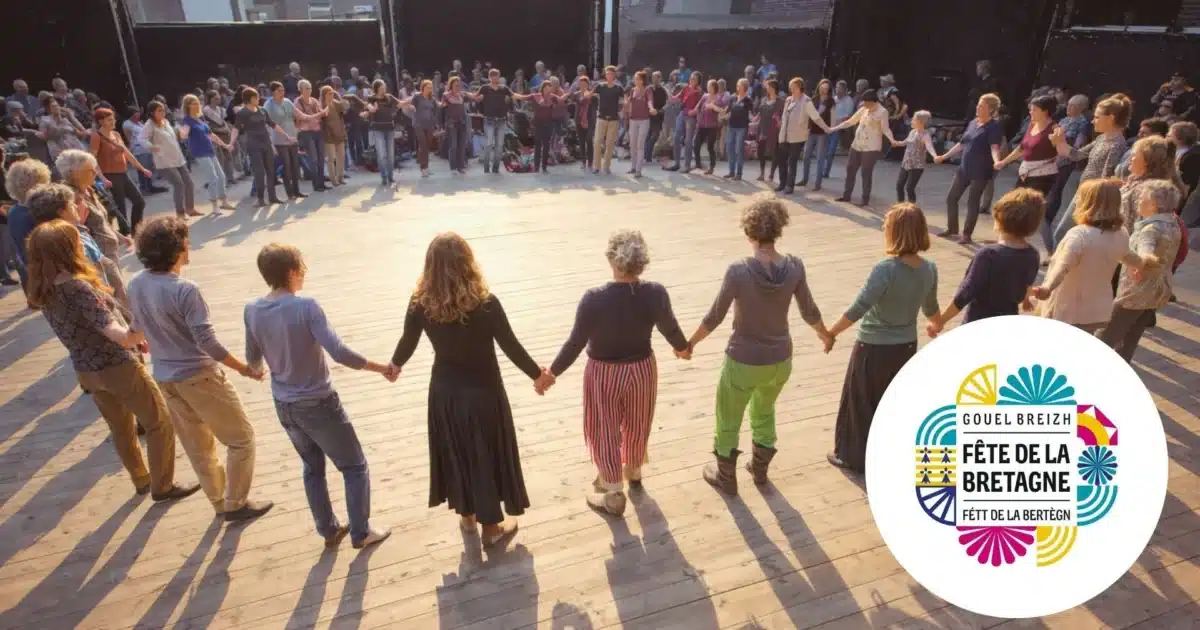 Initiation danse Bretonne dans le cadre de la Fête de la Bretagne.