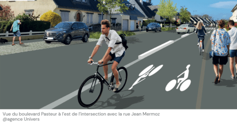 Vue du boulevard Pasteur à l'est de l'intersection avec la rue Jean Mermoz. par l'agence Univers